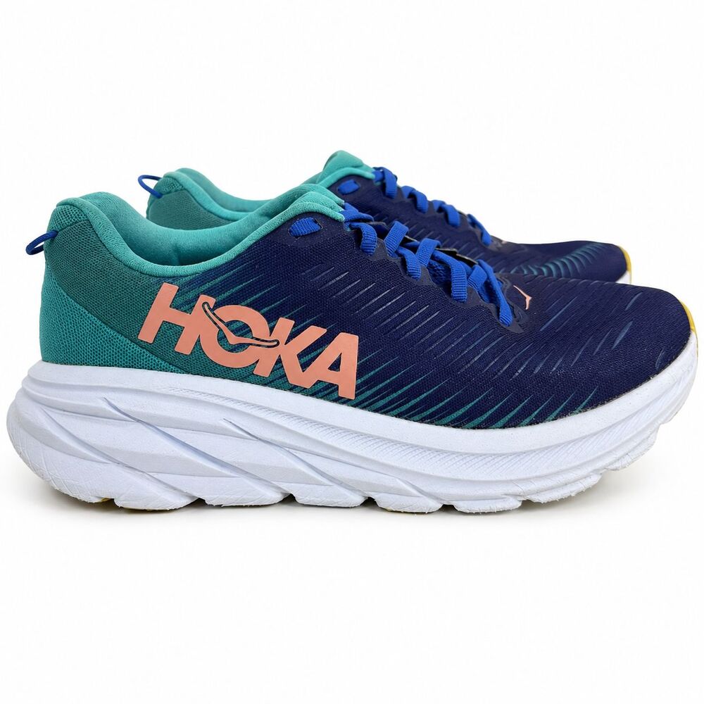 HOKA ONE ONE Rincon 3 Running Shoes Women's Size 8.5 B Blue Teal Lightweight